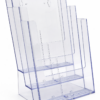 clear 3 pocket brochure holder